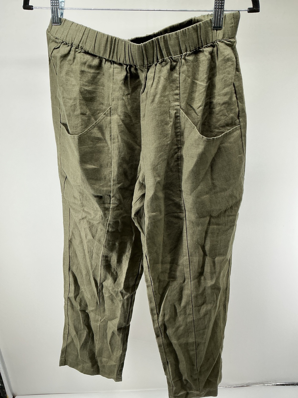 100% European Linen Tapered Ankle Pants